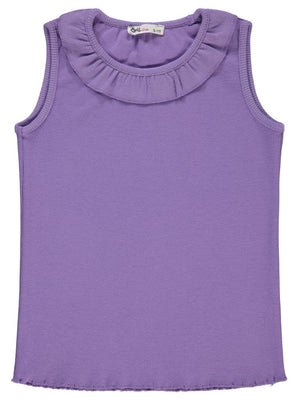 Civil Girls Yakası Fırfırlı 10-13 Yaş Tişört - Lila