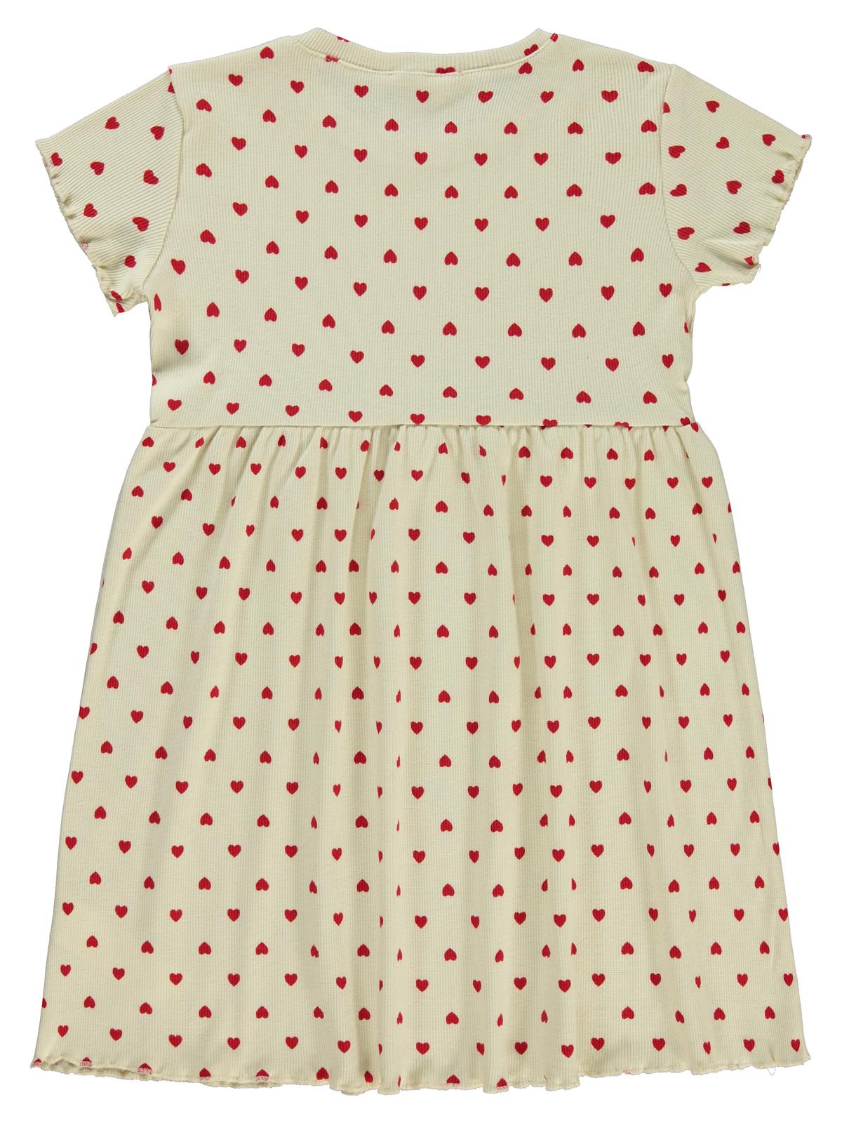 Civil Girls Kalp Empirme 6-9 Yaş Elbise - Fil Dişi