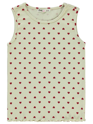 Civil Girls Kalp Empirme 6-9 Yaş Tişört - Fil Dişi