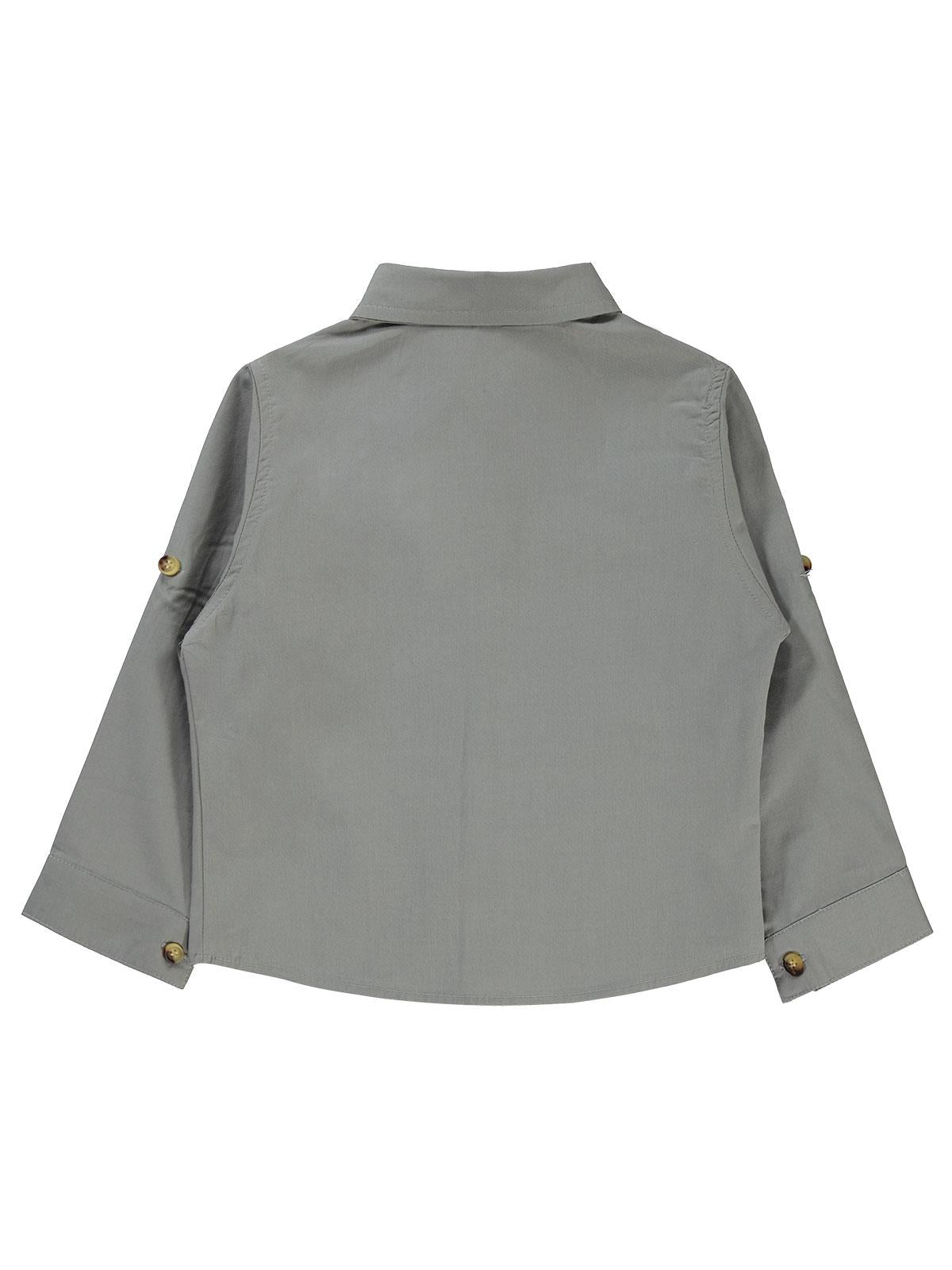 Civil Boys Kapak Cepli Tişörtlü Gömlek 2-5 Yaş Gömlek - Gri