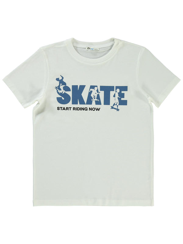 Civil Boys Kapak Cepli Tişörtlü Gömlek 10-13 Yaş Gömlek - Mavi