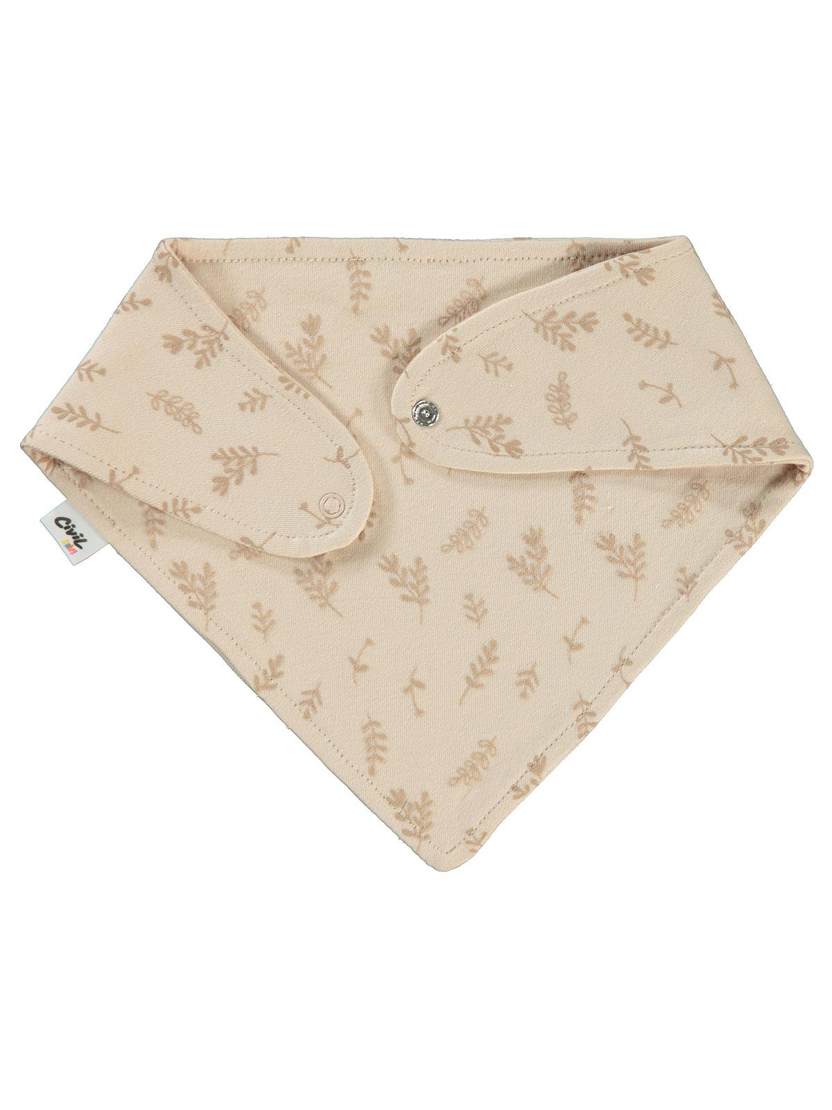 Civil Baby Kabartmalı Yaprak Empirme Mama Önlüğü - Fil Dişi