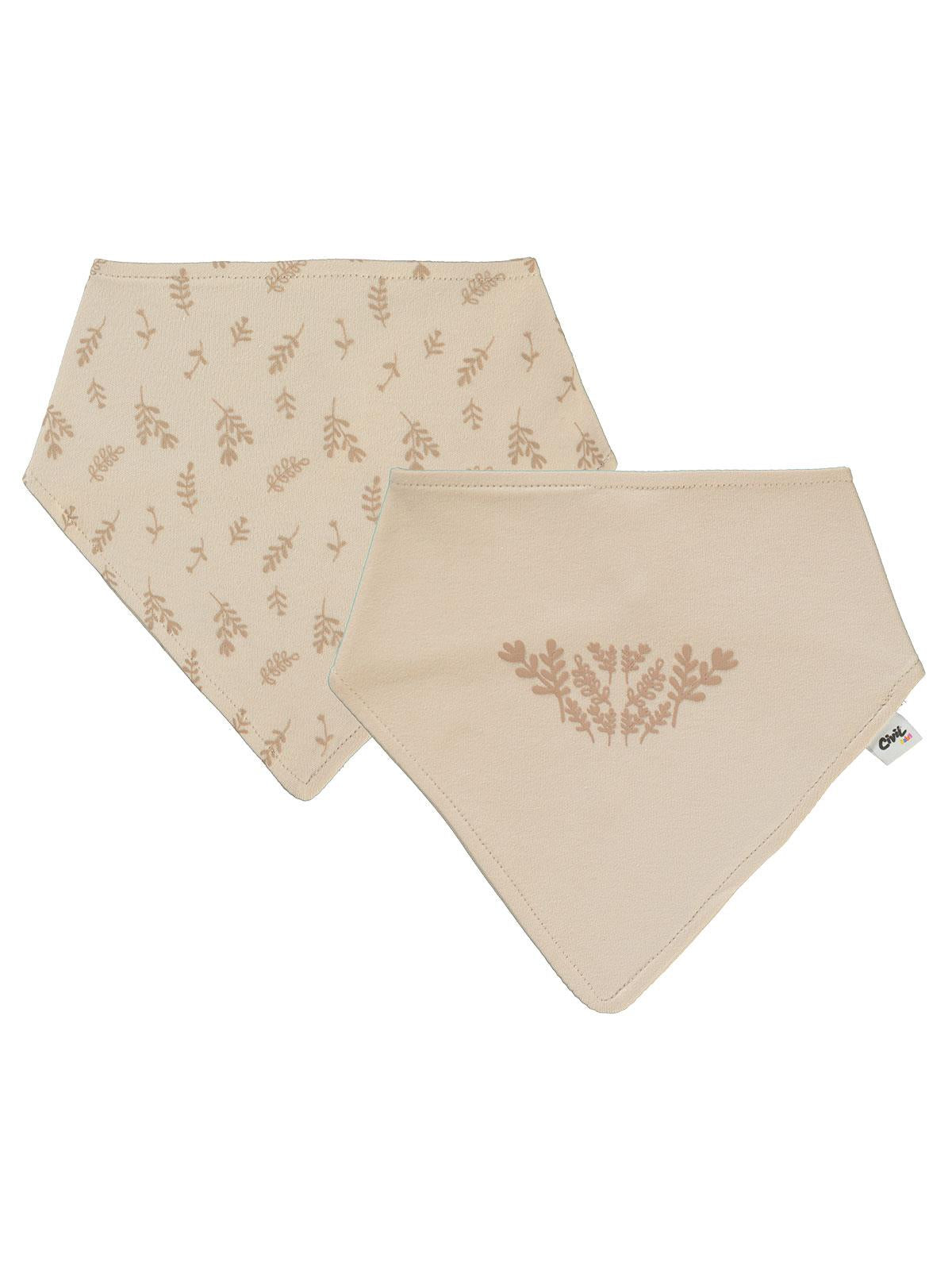 Civil Baby Kabartmalı Yaprak Empirme Mama Önlüğü - Fil Dişi