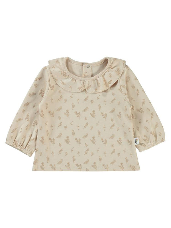 Civil Baby Kabartmalı Yaprak Empirme 6-18 Ay Sweatshirt - Fil Dişi