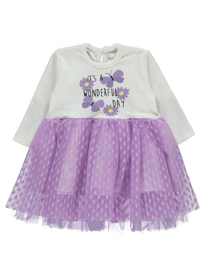 Welkin Tüllü 6-18 Ay Elbise - Lila