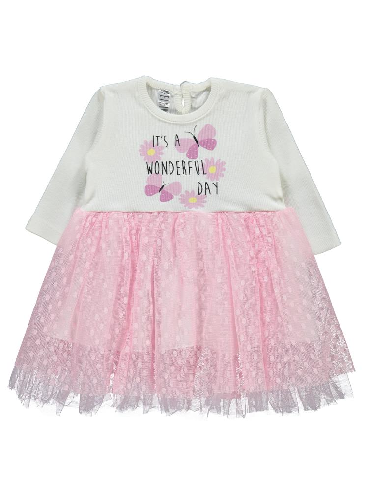 Welkin Tüllü 6-18 Ay Elbise - Pembe