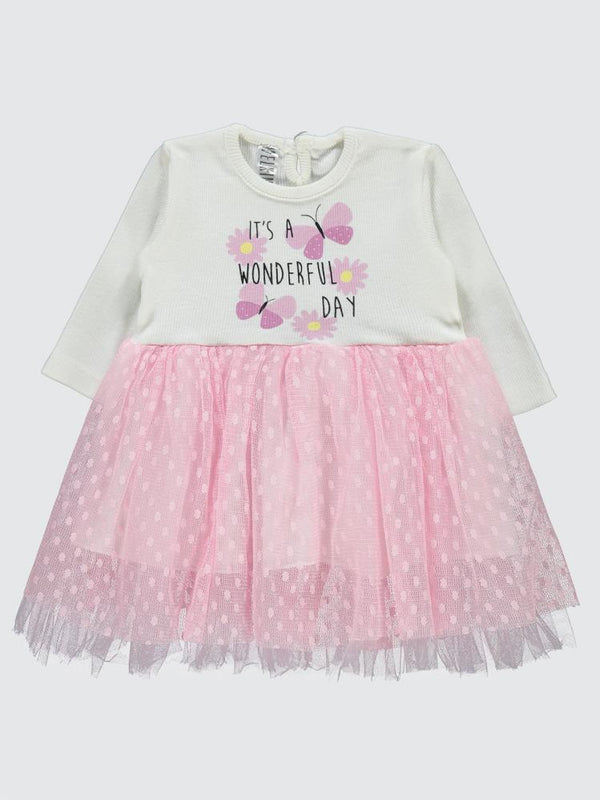 Welkin Tüllü 6-18 Ay Elbise - Pembe