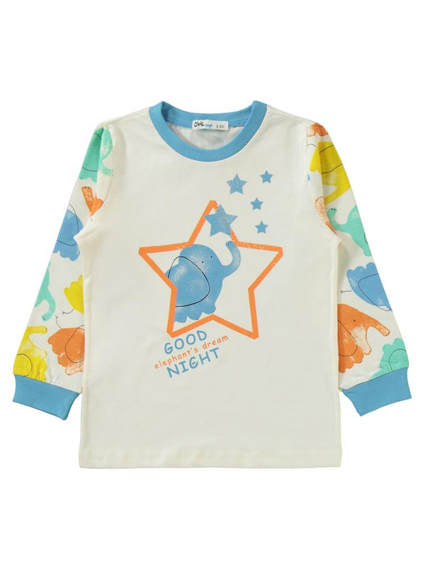 Civil Boys Good Night Baskılı 2-5 Yaş Pijama Takımı - Mavi