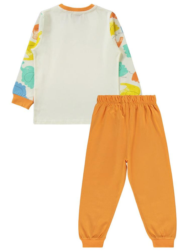 Civil Boys Good Night Baskılı 2-5 Yaş Pijama Takımı - Turuncu