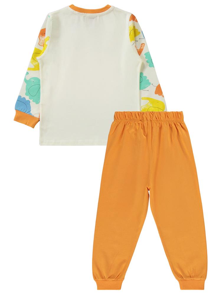 Civil Boys Good Night Baskılı 2-5 Yaş Pijama Takımı - Turuncu