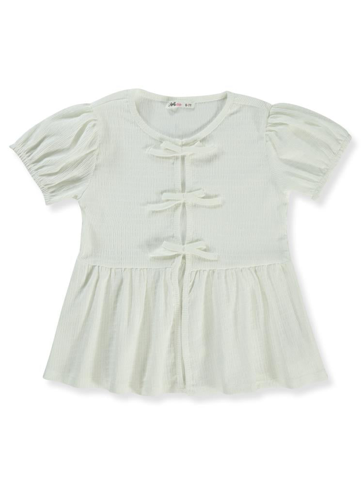 Civil Grils Düz 10-13 Yaş Gömlek - Ekru