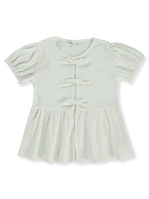 Civil Grils Düz 10-13 Yaş Gömlek - Ekru