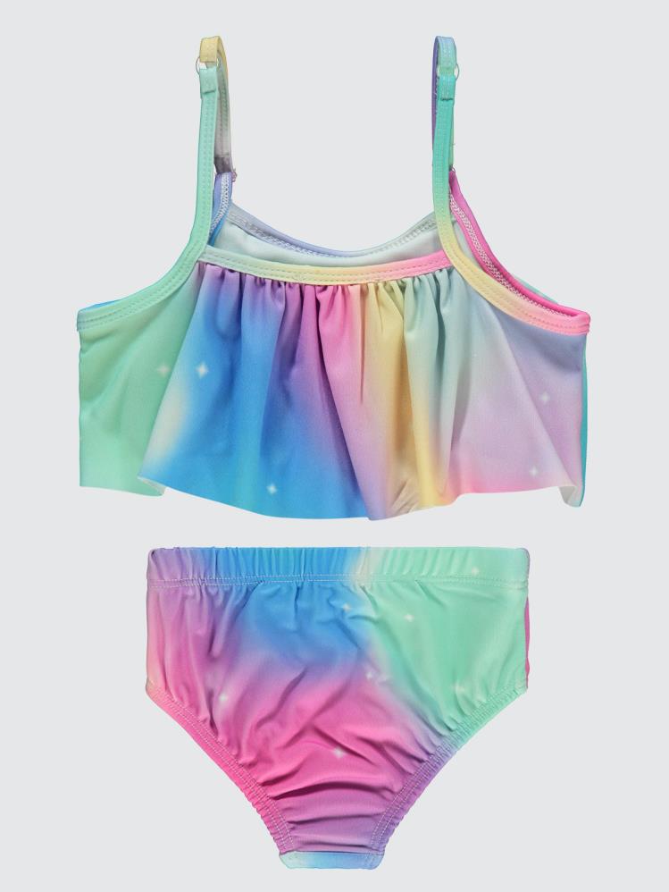 Civil Girls Batik Desen 2-12 Yaş Mayo Set - Mavi