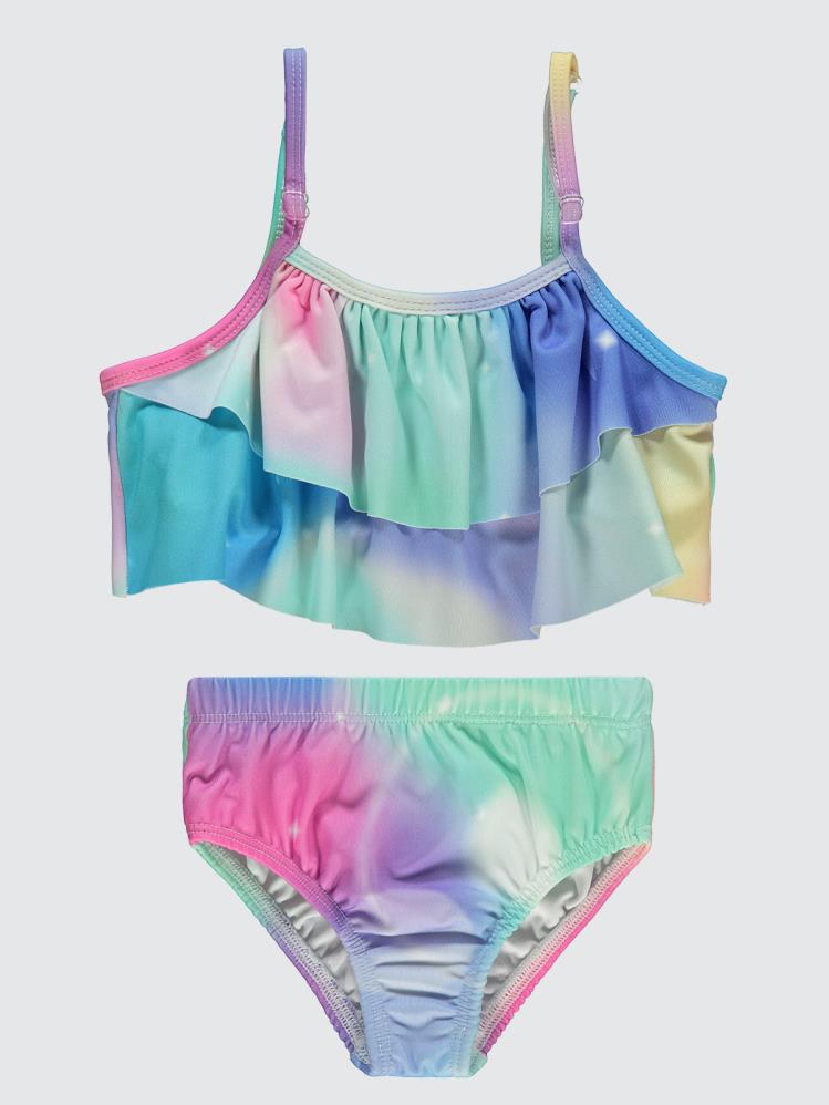 Civil Girls Batik Desen 2-12 Yaş Mayo Set - Mavi