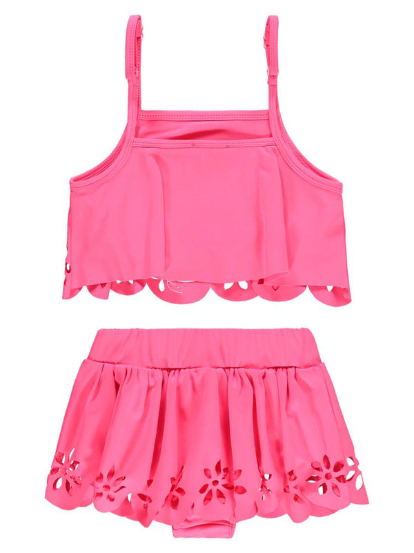 Civil Girls Lazer Kesim 2-12 Yaş Mayo Set - Pembe