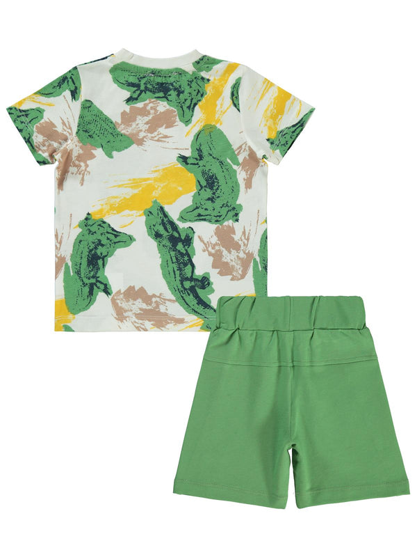 Civil Boys Timsah Baskılı 2-5 Yaş Takım - Yeşil