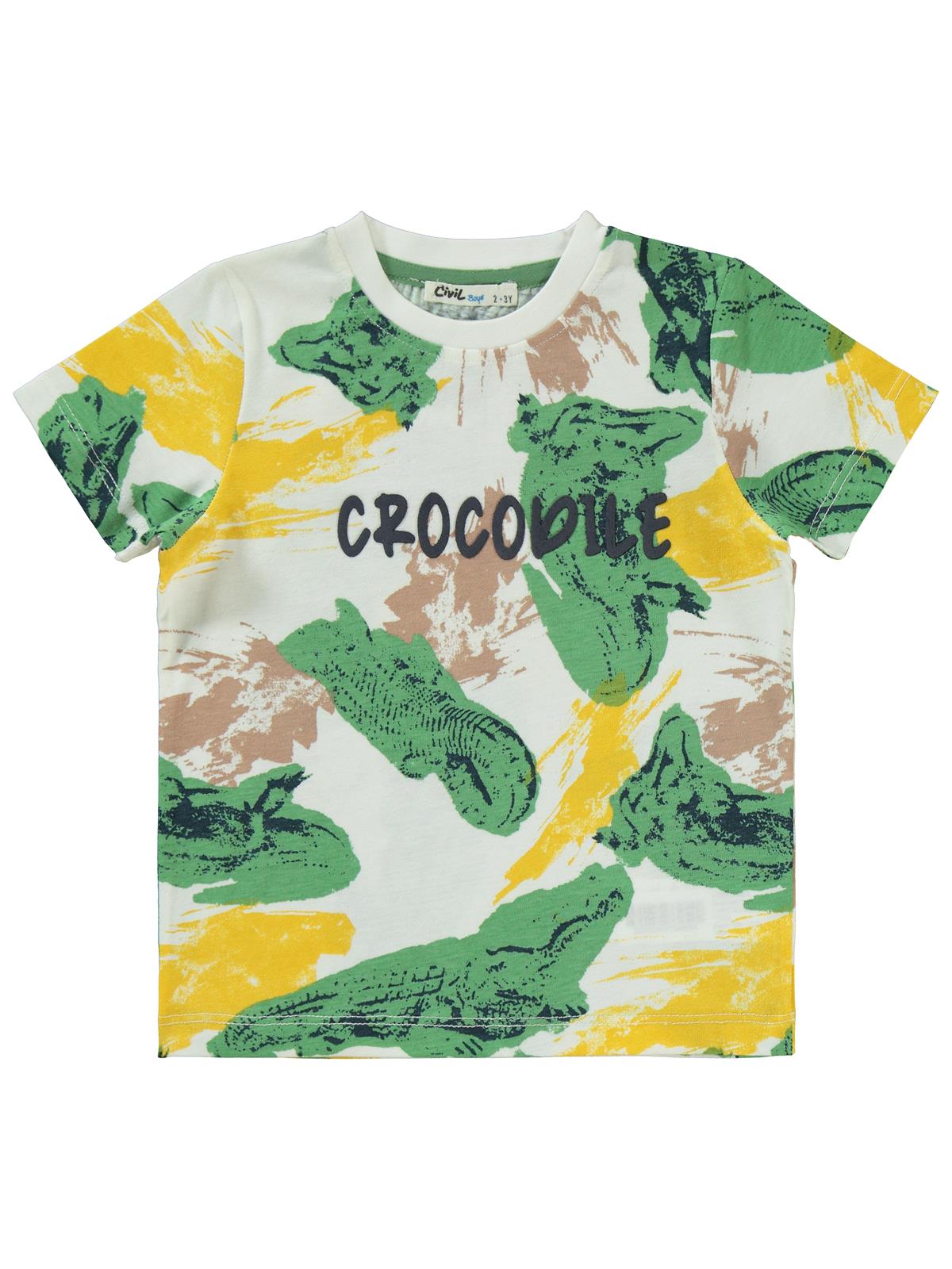 Civil Boys Timsah Baskılı 2-5 Yaş Takım - Yeşil