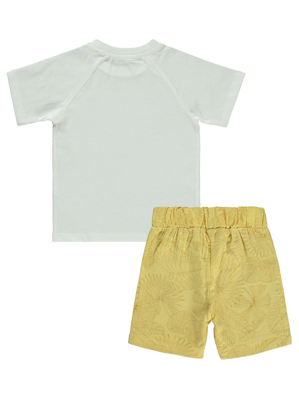 Civil Boys Yaprak Baskılı 2-5 Yaş Takım - Hardal