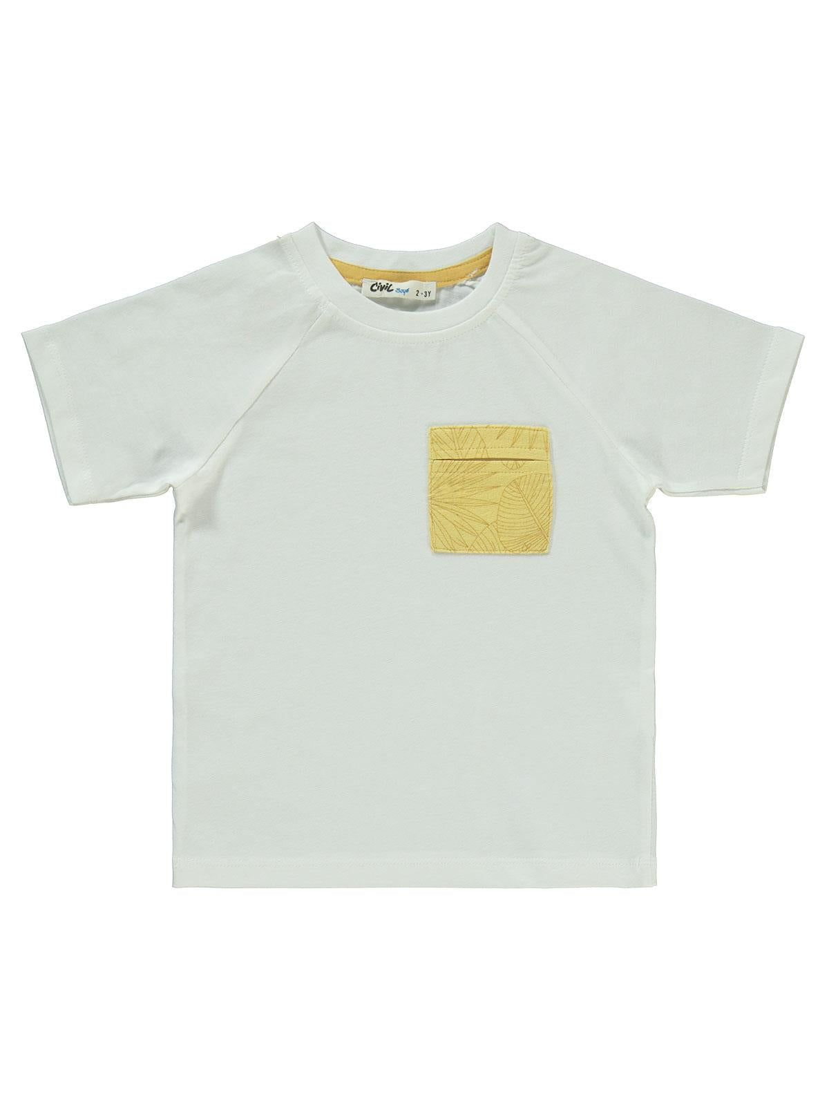 Civil Boys Yaprak Baskılı 2-5 Yaş Takım - Hardal