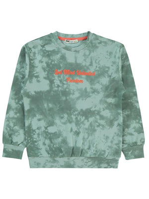 Civil Boys Batik Desenli 6-9 Yaş Sweatshirt - Yeşil