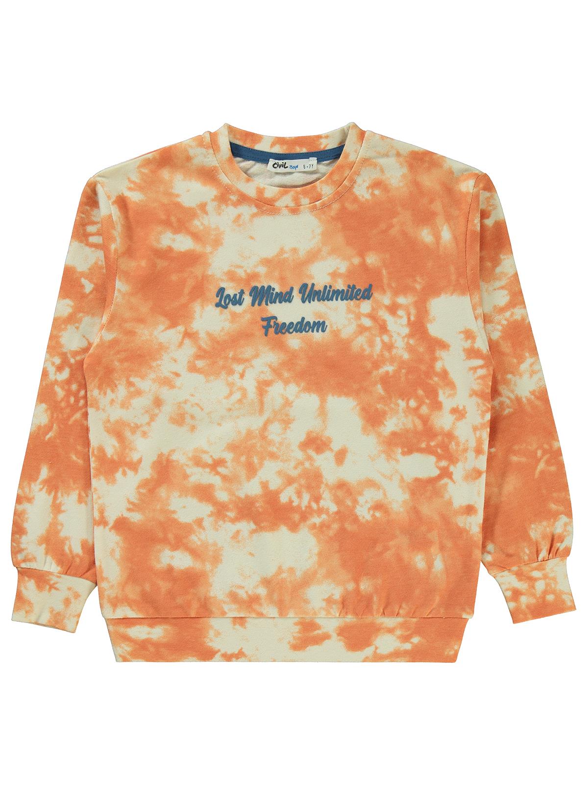 Civil Boys Batik Desenli 6-9 Yaş Sweatshirt - Fil Dişi