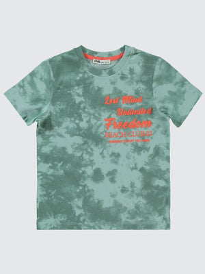 Civil Boys Batik Desenli 6-9 Yaş Tişört - Yeşil