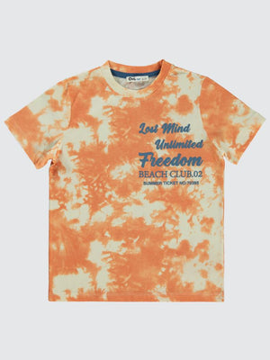 Civil Boys Batik Desenli 6-9 Yaş Tişört - Fil Dişi