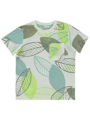 Civil Boys Yaprak Baskılı 2-5 Yaş Tişört - Yeşil