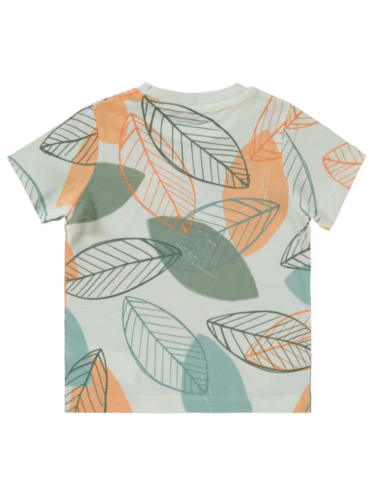 Civil Boys Yaprak Baskılı 2-5 Yaş Tişört - Kırmızı