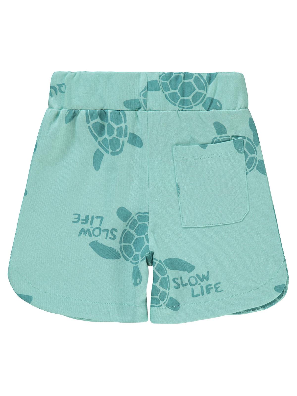 Civil Boys Kaplumbağa Baskılı 2-5 Yaş Şort - Mavi