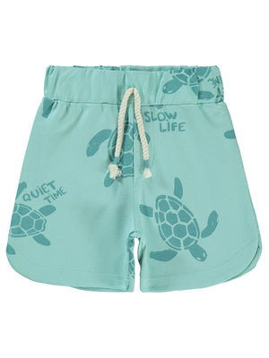Civil Boys Kaplumbağa Baskılı 2-5 Yaş Şort - Mavi