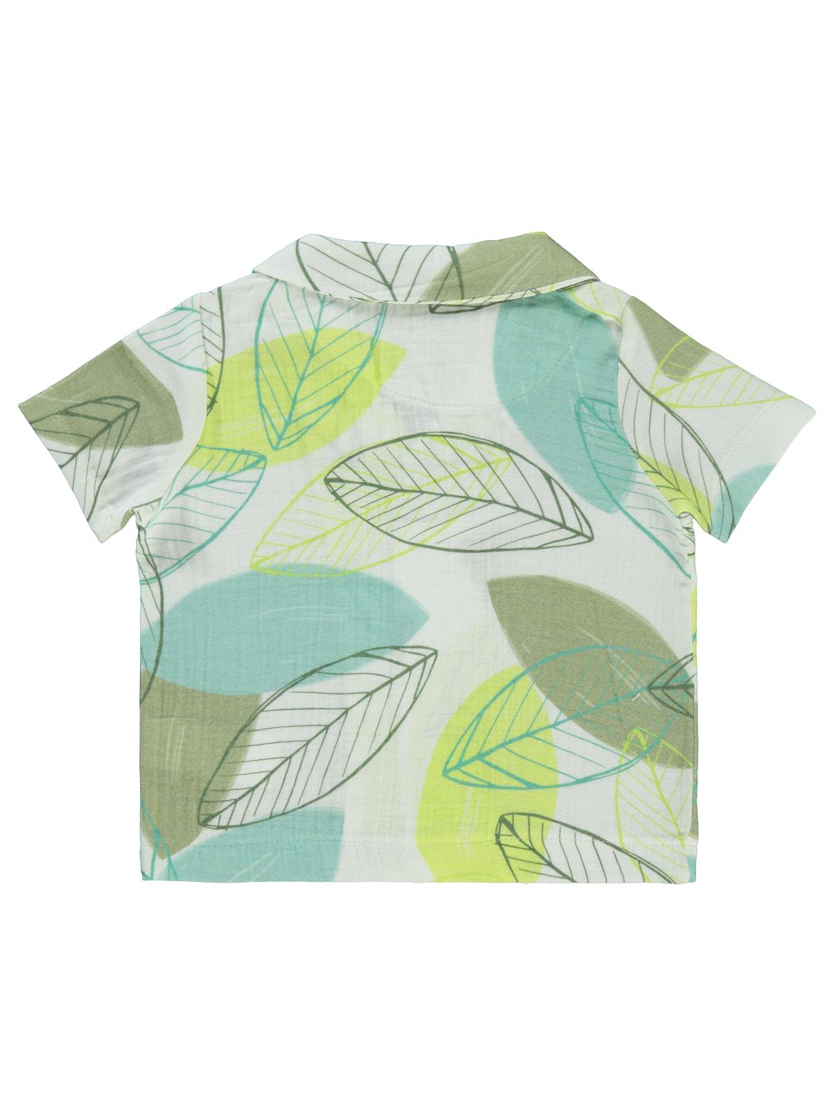 Civil Boys Yaprak Baskılı 2-5 Yaş Gömlek - Yeşil