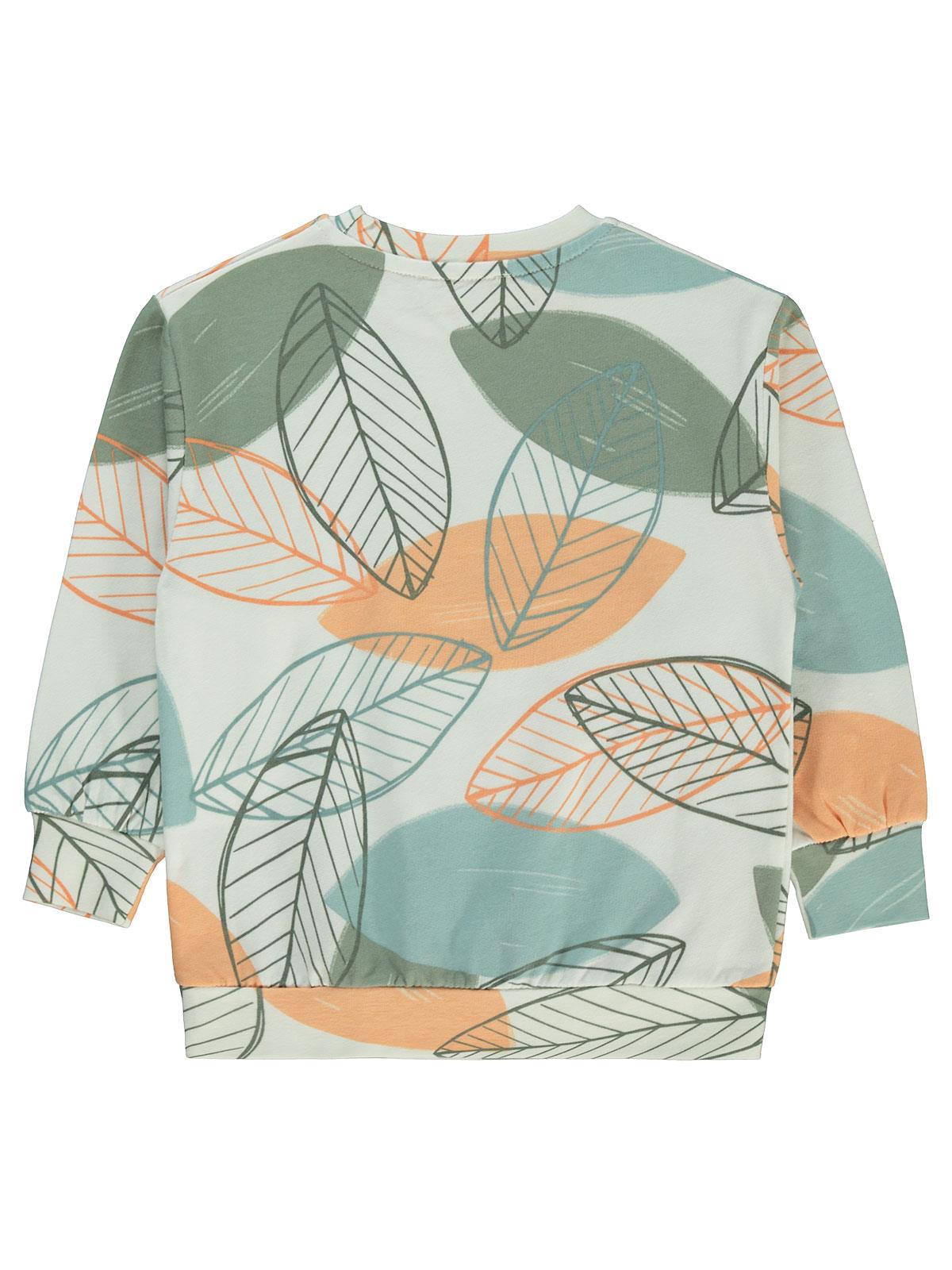 Civil Boys Yaprak Baskılı 2-5 Yaş Sweatshirt - Kırmızı