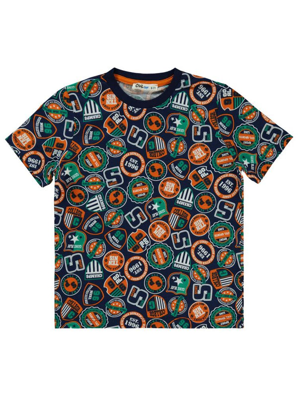 Civil Boys College Sports Empirme 6-9 Yaş Tişört - Lacivert