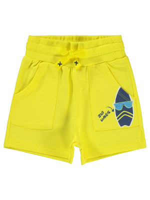 Civil Boys Surfboard Baskılı 2-5 Yaş Şort - Sarı