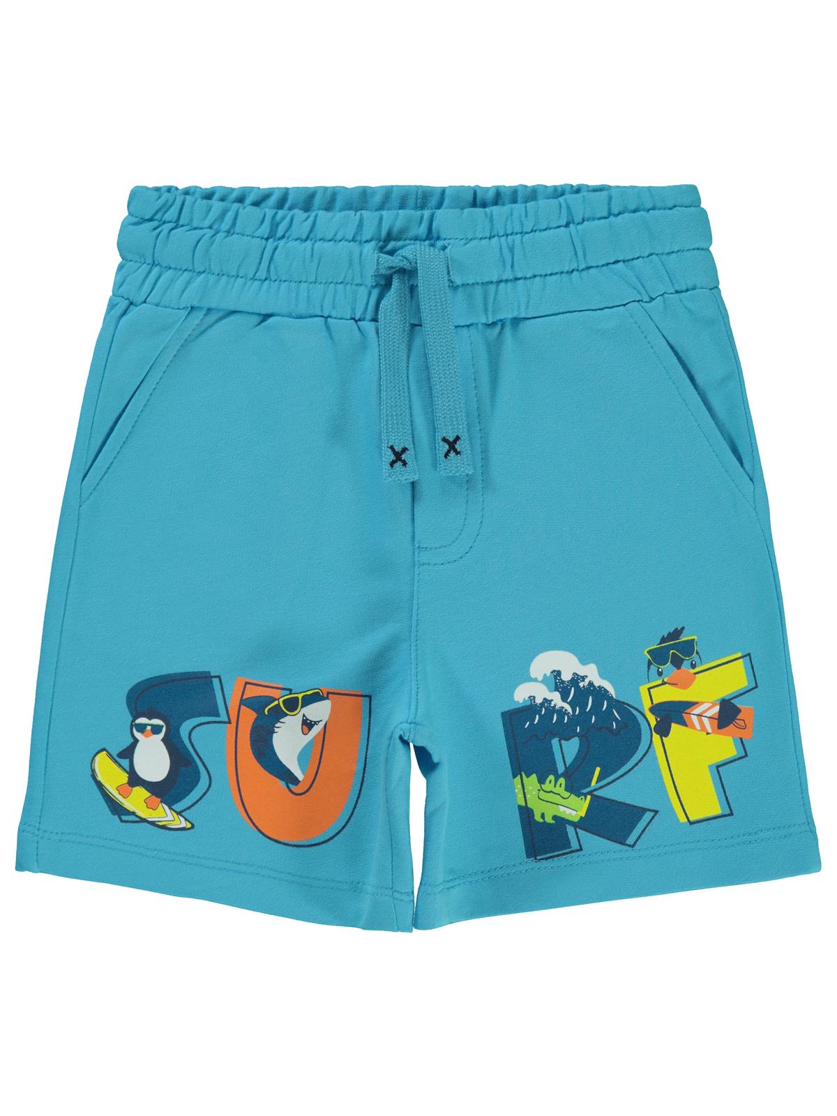 Civil Boys Surf Baskılı 2-5 Yaş Kapri - Mavi