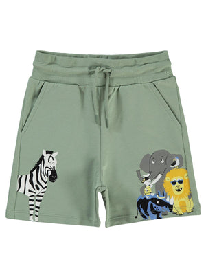 Civil Boys Safari Hayvanlar Baskılı 2-5 Yaş Kapri - Haki