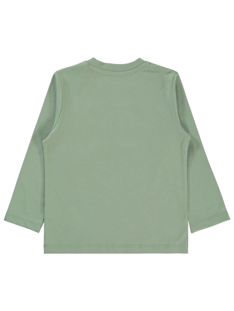 Civil Boys Safari Hayvanlar Baskılı 2-5 Yaş Sweatshirt - Haki