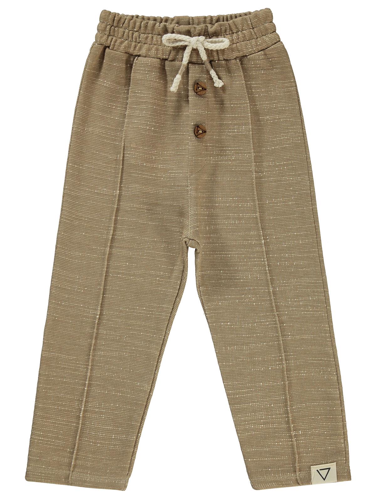 Civil Boys Süs Düğmeli 2-5 Yaş Eşofman Altı - Bej