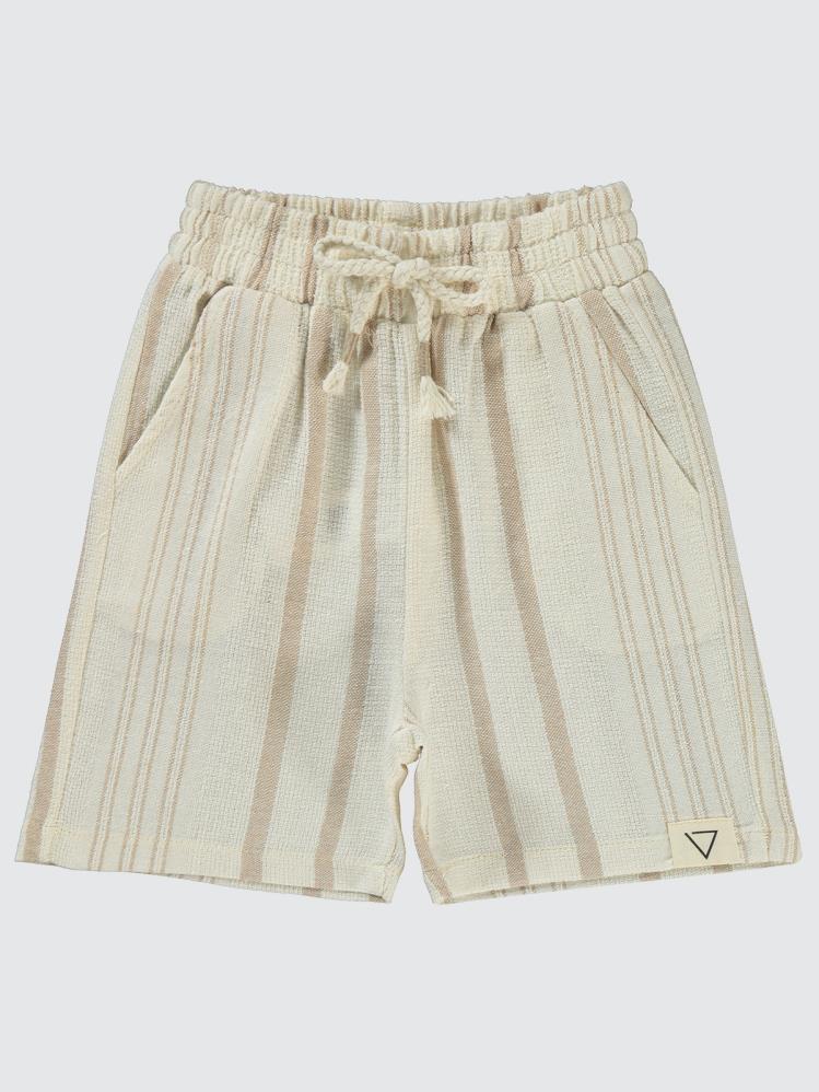 Civil Boys Kendinden Desenli Cepli 2-5 Yaş Kapri - Bej