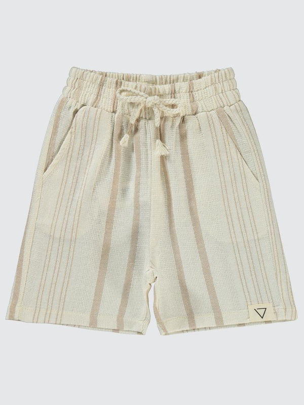 Civil Boys Kendinden Desenli Cepli 2-5 Yaş Kapri - Bej