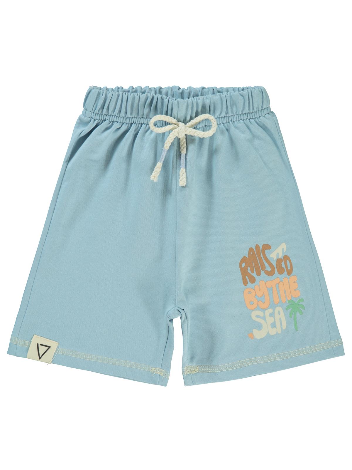 Civil Boys Bythe Sea Baskılı 2-5 Yaş Kapri - Mavi