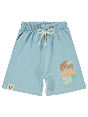 Civil Boys Bythe Sea Baskılı 2-5 Yaş Kapri - Mavi