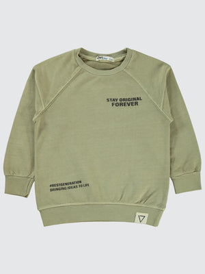 Civil Boys Stay Orıgınal Baskılı 2-5 Yaş Sweatshirt - Gri