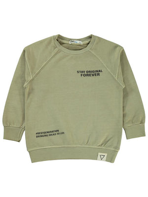 Civil Boys Stay Orıgınal Baskılı 2-5 Yaş Sweatshirt - Bej