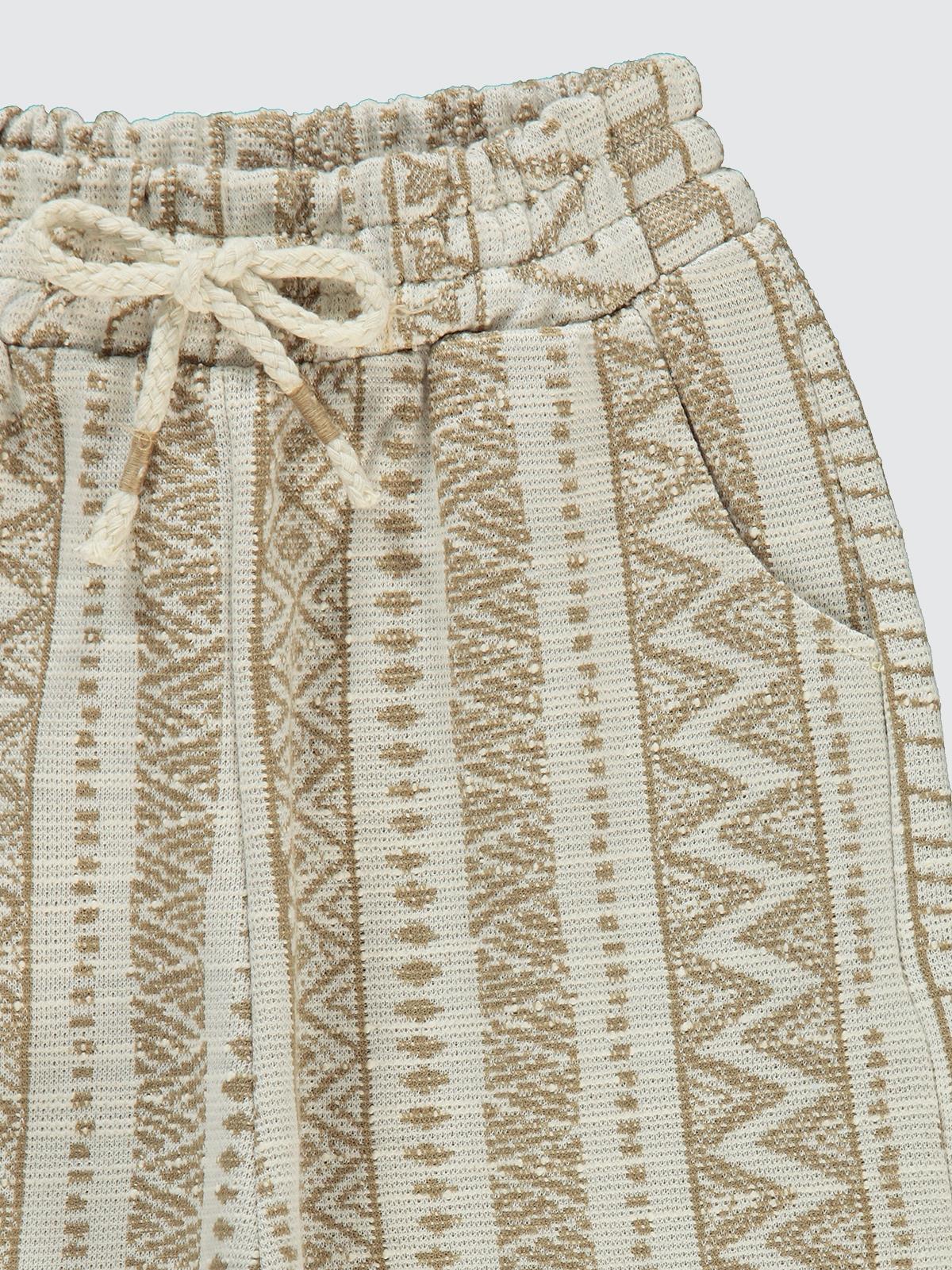 Civil Boys Kendinden Desenli Cepli 2-5 Yaş Eşofman Altı - Bej