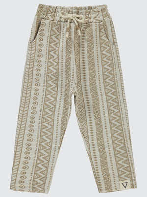 Civil Boys Kendinden Desenli Cepli 2-5 Yaş Eşofman Altı - Bej