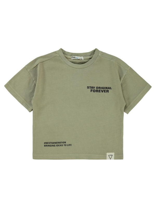 Civil Boys Stay Orıgınal Baskılı 2-5 Yaş Tişört - Bej