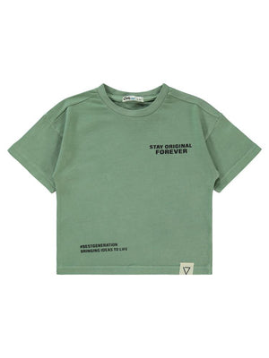 Civil Boys Stay Orıgınal Baskılı 2-5 Yaş Tişört - Haki