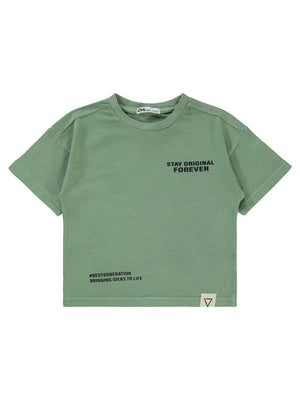 Civil Boys Stay Orıgınal Baskılı 2-5 Yaş Tişört - Haki